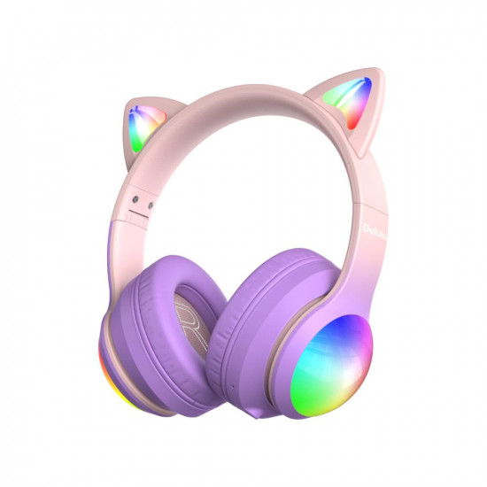 Kiddoboo Delulu Bluetooth Headphones Disco Pink (KBMS632PNK)