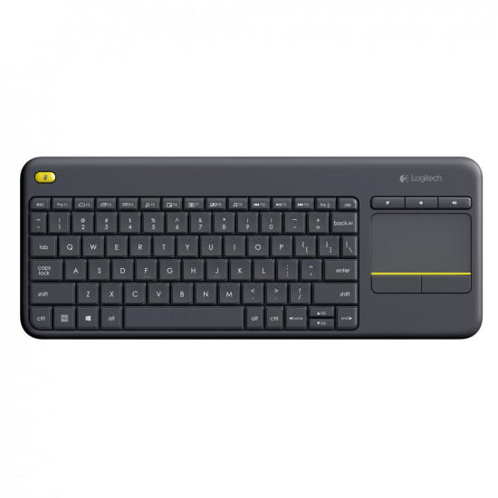 Logitech K400 Plus Ασύρματο Πληκτρολόγιο με Touchpad Αγγλικό US Black (920-007145) (LOGK400)