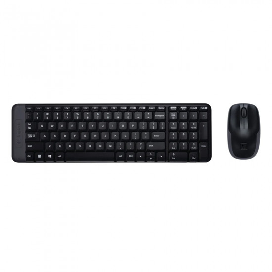Logitech MK220 Desktop Combo US (Black, Wireless) (LOGMK220US)