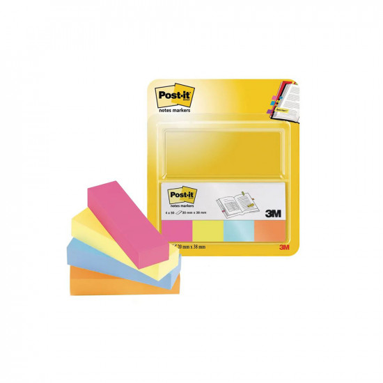 Σελιδοδείκτες 3M Post-It 12,7 x 44,4 mm (Σετ 4 Χρωμάτων) (670-4-POP) (MMM670-4-POP)