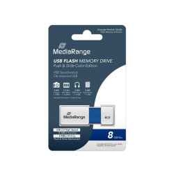 MediaRange USB 2.0 Flash Drive Color Edition 8GB (Blue) (MR971)