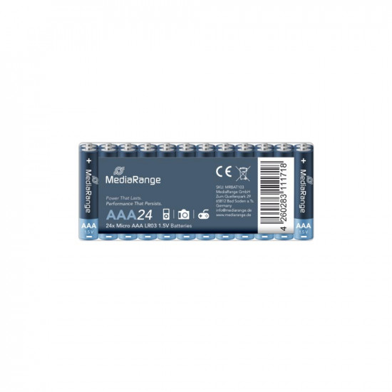 Αλκαλική Μπαταρία MediaRange Premium AAA 1.5V (LR3) (24 Pack) (MRBAT103)
