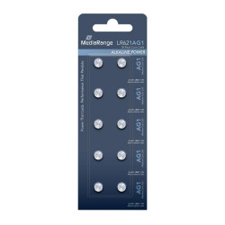 MediaRange Premium Alkaline Coin Cells AG1|LR621|1.5V Pack 10  (MRBAT110)