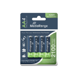Επαναφορτιζόμενη Μπαταρία MediaRange NiMH Accus AA 1.2V (HR6) (4 Pack) (MRBAT121)
