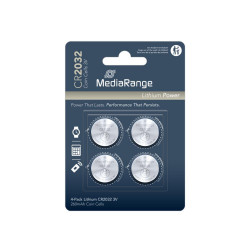MediaRange Lithium Coin Cells CR2032|3V Pack 4  (MRBAT132)