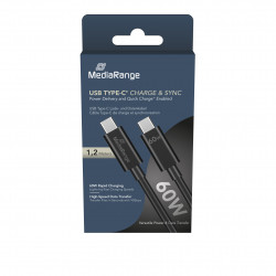 MediaRange Καλώδιο USB 3.2 Black 1.2m (MRCS213)