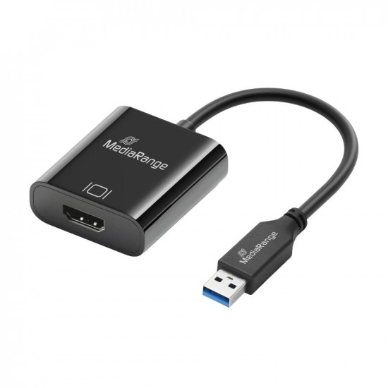 MediaRange USB-A to HDMI Audio and Video Converter, 20cm, Black (MRCS232)