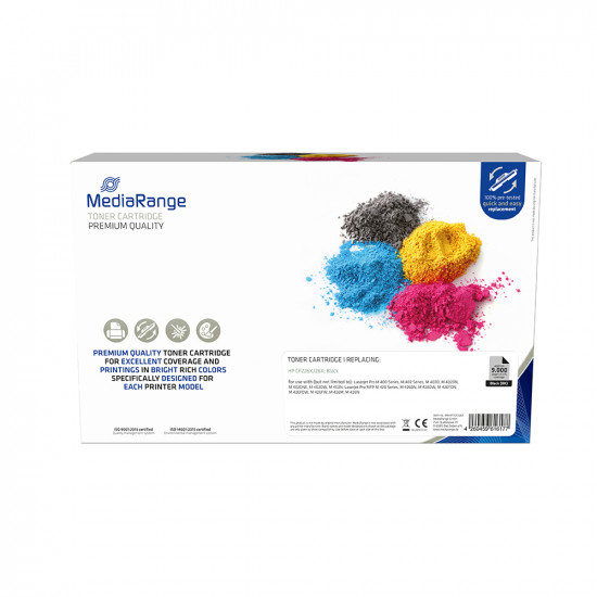 Toner MEDIARANGE Συμβατό για Εκτυπωτές HP (Black) (CF226X/26X) (MRHPTCF226X)