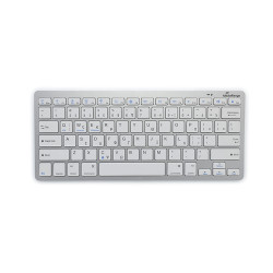 MediaRange Compact-sized Bluetooth 5.0 keyboard with 78 ultraflat keys Silver (MROS132-GR)