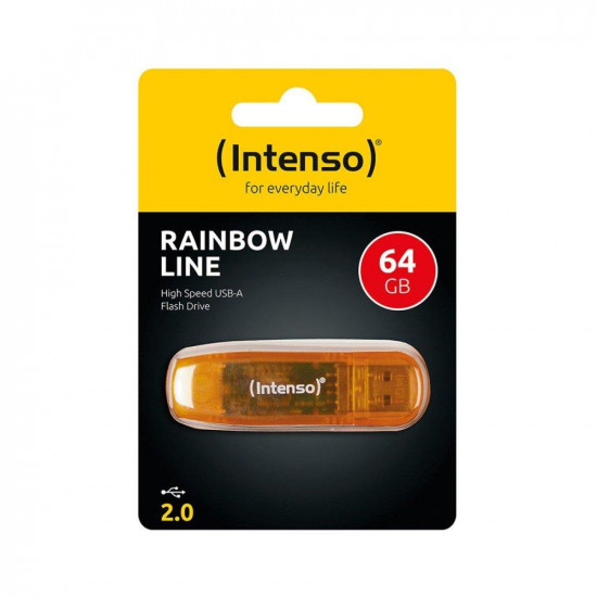Intenso USB 2.0 Stick 64GB Rainbow Line Orange (3502490) (NSO3502490)