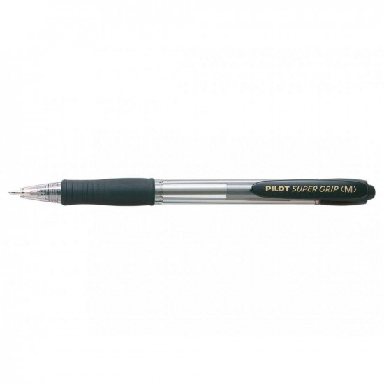 Pilot Στυλό Super Grip Medium 1.0mm  Μαύρο (MPGP-10R-MB) (PILMPGP-10R-MB)
