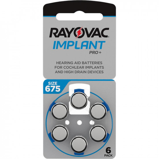 Rayovac 675 IMPLANT PRO + MF Hearing aid batteries (RAY14849)