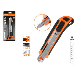 Shind Φαλτσετα Με Πλαστικη Λαβh Tpr Με 3 Λαμες 18mm (SHI-37559) (SHI37559)