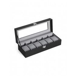 Songmics Watch Box Black  30 x 11.2 x 8 cm (JWB06BK) (SNGJWB06BK)