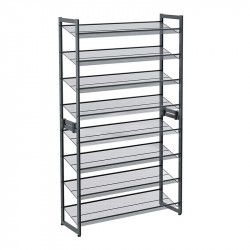 Μεταλλικό Ρυθμιζόμενο Stand Αποθήκευσης 40 Ζευγαριών Παπουτσιών Χρώματος Γκρι 92.5 x 30.7 x 163.5 cm Songmics (LMR08GB) (SNGLMR08GB)