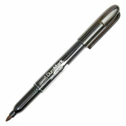 Staples Duramark Permanent Marker Black 1.5 3 Mm Round (50649) (STP50649)
