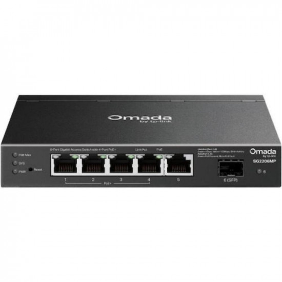 TP-Link Omada Access 6-Port Gigabit Switch with 4-Port PoE+ (SG2206MP) (TPSG2206MP)
