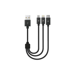 ttec Alumicable Mini Trio 30cm Charge Cable (2DK31) (TTEC2DK31)