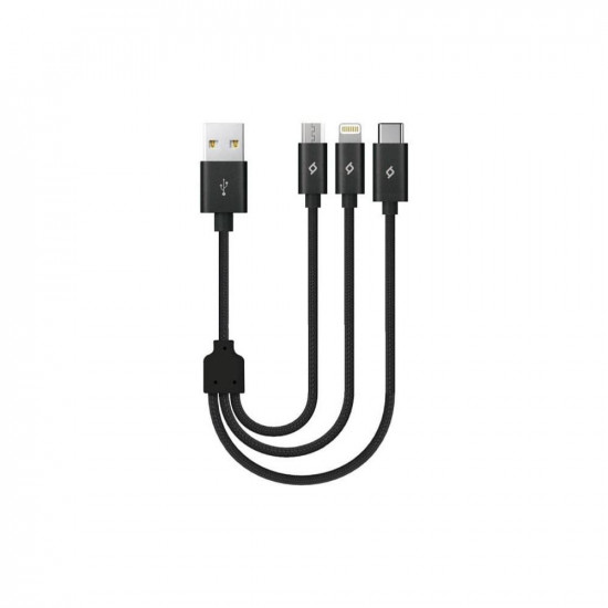 ttec Alumicable Mini Trio 30cm Charge Cable (2DK31) (TTEC2DK31)