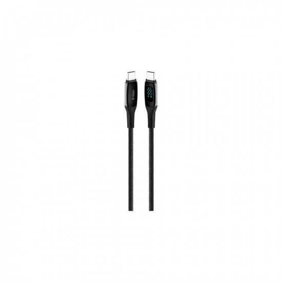 ttec AlumiCable LCD Type-C to Type-C 100W Fast Charge Cable Black150cm (2DK57S) (TTEC2DK57S)