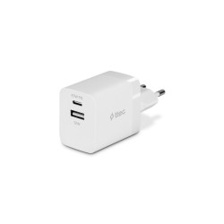 ttec SmartCharger Duo 45W PD Travel Charger USB-C+USB-A White (2SCP02B) (TTEC2SCP02B)
