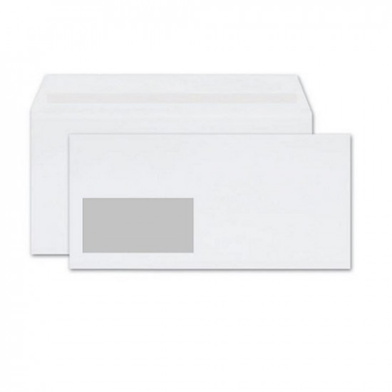 Typotrust Φάκελος Λευκός με Παράθυρο Αριστερά 115x230 (3007) (TYP3007)