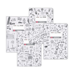 Typotrust Doodle Τετράδιο Λευκό Ριγέ 17x25 50φ. (4315) (TYP4315)