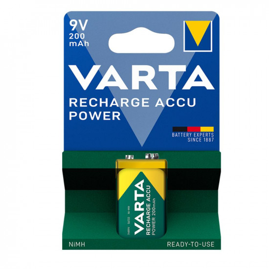 Varta R2U 6F22 9V Ni-MH 200 mAh 8, 4V rechargeable battery (VART6890)