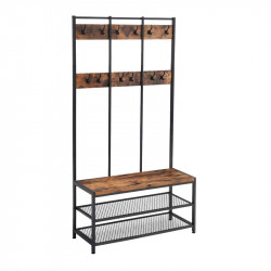 Μεταλλικό Έπιπλο Εισόδου με 2 Ράφια και 12 Κρεμάστρες 100 x 40 x 184 cm Vasagle (HSR86BX) (VASHSR86BX)