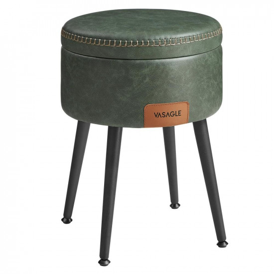 Vasagle Σκαμπό Σαλονιού Δερμάτινο PU Green (LOM005C01) (VASLOM005C01)