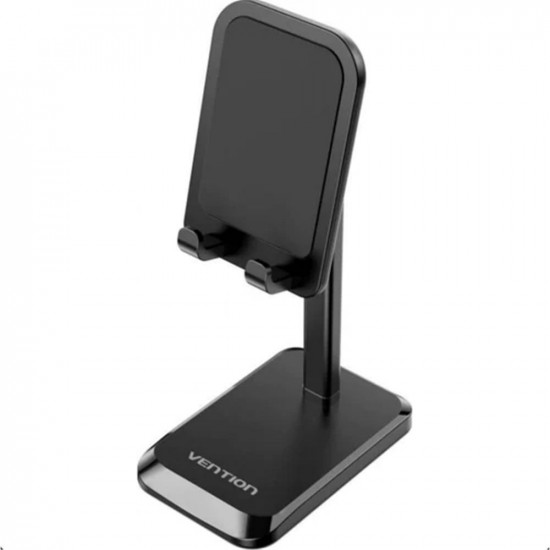 VENTION Height Adjustable Desktop Smartphone Stand Black Aluminum Alloy Type (KCQB0) (VENKCQB0)