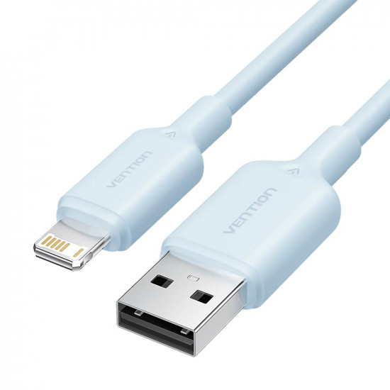 VENTION USB 2.0 A Male to Lightning Male 2.4A Cable 1M Blue PVC Type (LAMSF) (VENLAMSF)