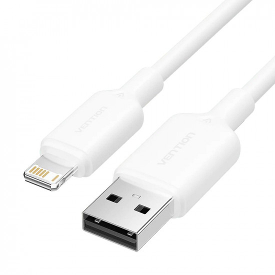 VENTION USB 2.0 A Male to Lightning Male 2.4A Cable 2M White PVC Type (LAMWH) (VENLAMWH)