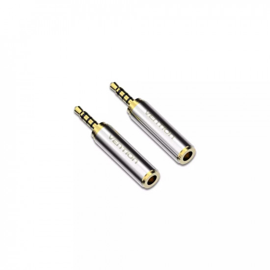 VENTION 2.5mm Male to 3.5mm Female Audio Adapter Silvery Metal Type (VAB-S02) (VENVAB-S02)