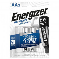ENERGIZER ULTIMATE LITHiUM 2A Μπαταρίες λιθίου Energizer ΑΑ σε blister 2 τεμαχίων. - ENERGIZER