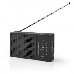 NEDIS RDFM1200BK Μini φορητό ραδιόφωνο FM / AM, σε μαύρο χρώμα. - NEDIS