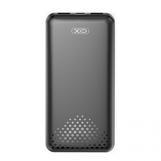 XO PB312 BLACK COLOR Power Bank 10.000 mAh με 3 θύρες USB (2x USB-A, 1x USB-C), σε μαύρο χρώμα - XO