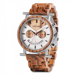 Bobo Bird GR006-1 Mens Quartz Wooden Watch
