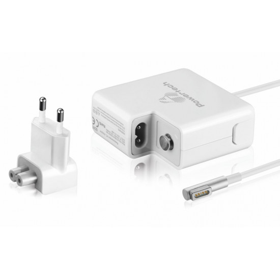 POWERTECH τροφοδοτικό laptop PT-288 για Apple, 60W, 16.5V/3.65A, λευκό- POWERTECH