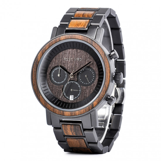 Bobo Bird GR001-3 Mens Quartz Wooden Watch