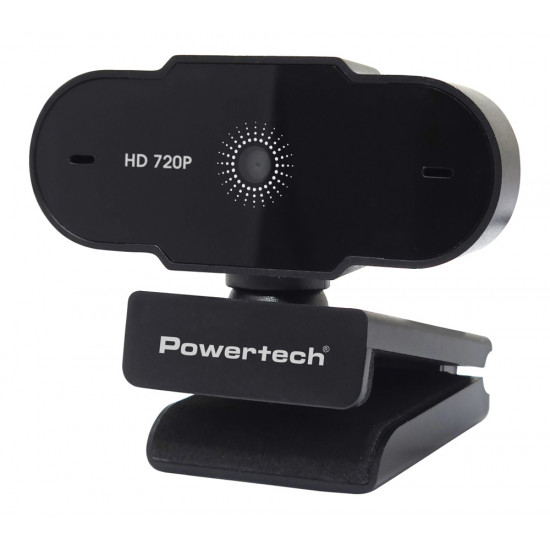 POWERTECH web camera PT-1426, 0.9MP, 720p HD, fixed εστίαση, 1.5m, μαύρη- POWERTECH