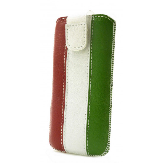 Θήκη Protect Ancus Italy Flag για Apple iPhone SE/5 Δέρμα Λευκή