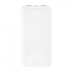 XO PB312 WHITE COLOR Power Bank 10.000 mAh με 3 θύρες USB (2x USB-A, 1x USB-C), σε λευκό χρώμα - XO