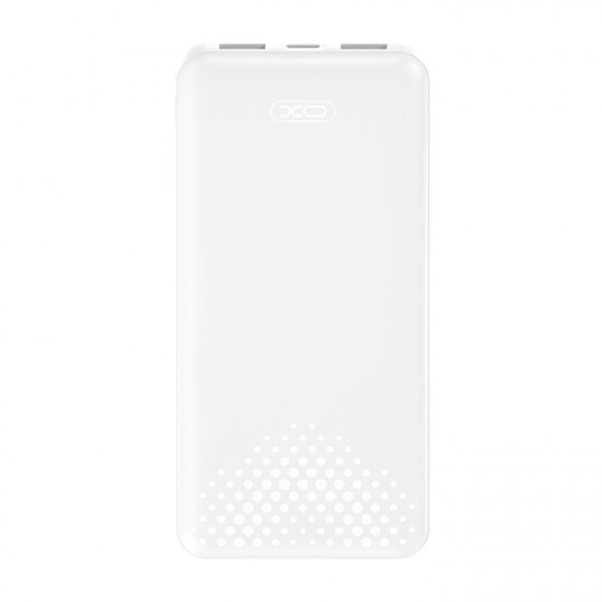 XO PB312 WHITE COLOR Power Bank 10.000 mAh με 3 θύρες USB (2x USB-A, 1x USB-C), σε λευκό χρώμα - XO