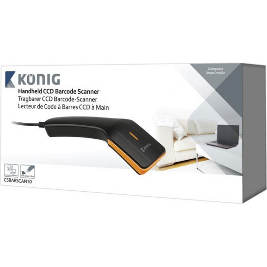 Konig CSBARSCAN10 USB Ενσύρματο Scanner Χειρός