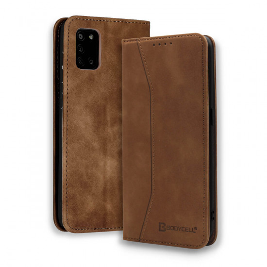 Bodycell Book Case Pu Leather Samsung A31 Brown