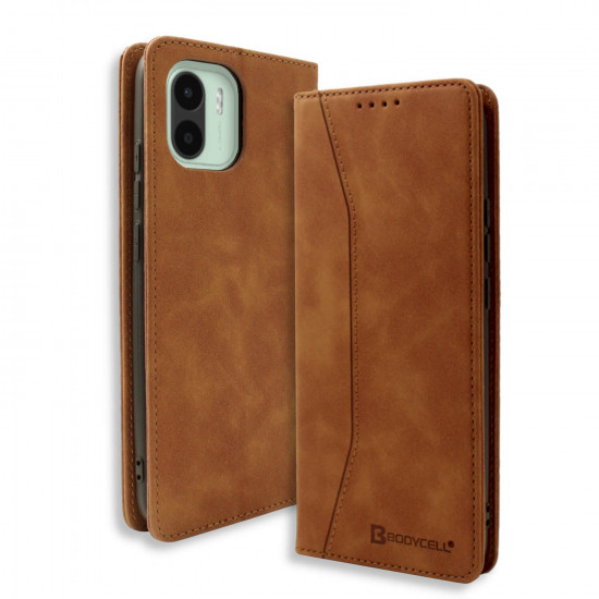 Bodycell Book Case Pu Leather Xiaomi Redmi A1 Brown