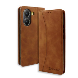 Bodycell Book Case Pu Leather Xiaomi Poco X7 Pro Brown