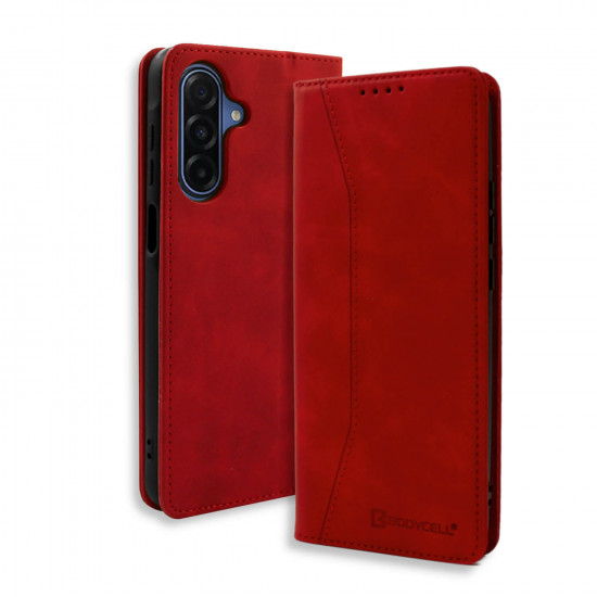 Bodycell Book Case Pu Leather Samsung A17 Red