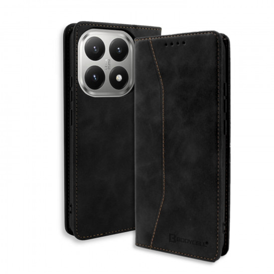 Bodycell Book Case Pu Leather Xiaomi 15T Pro Black